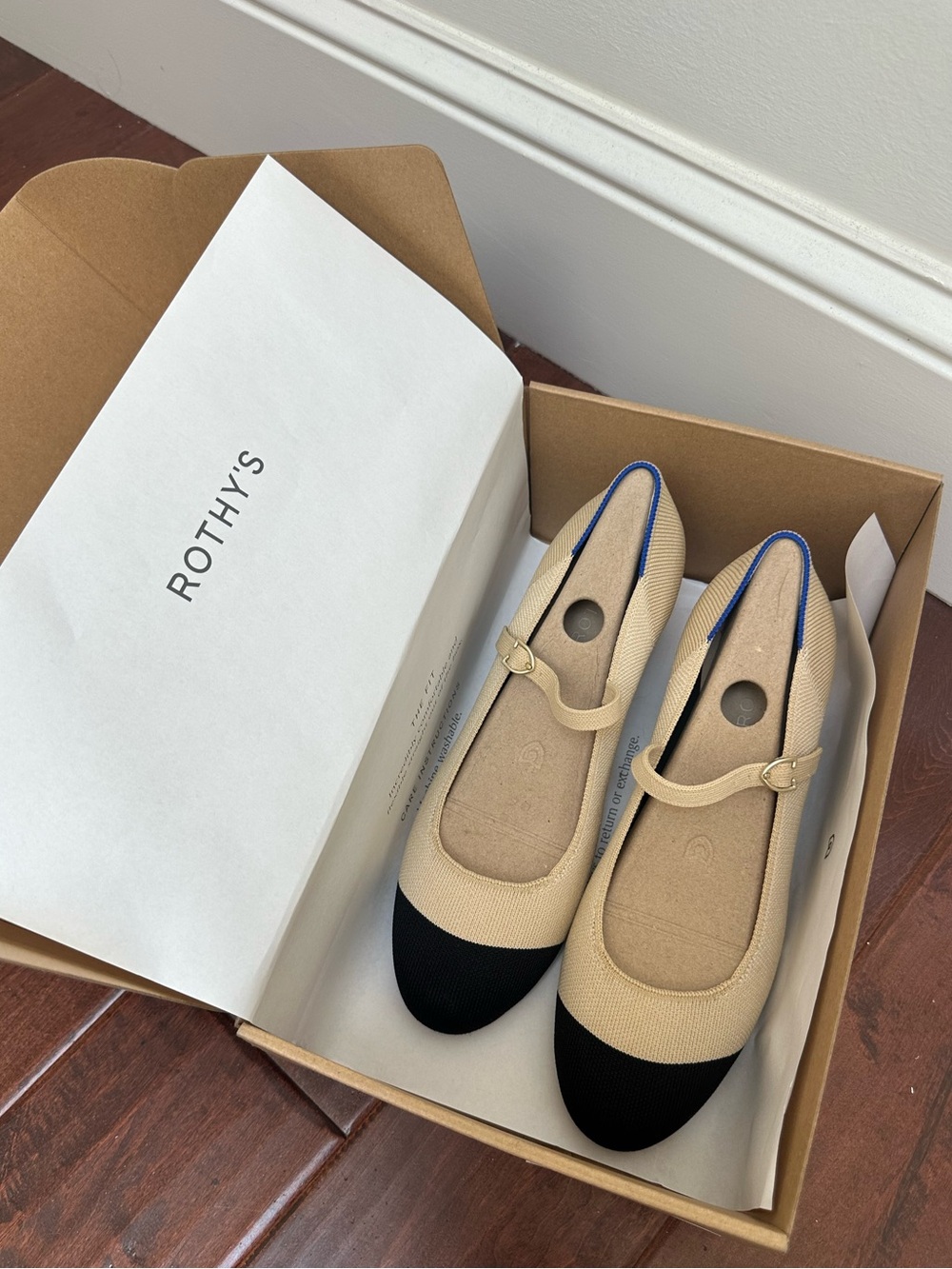 Rothy's The Mary Jane Heel - Cream Captoe (size 10) New